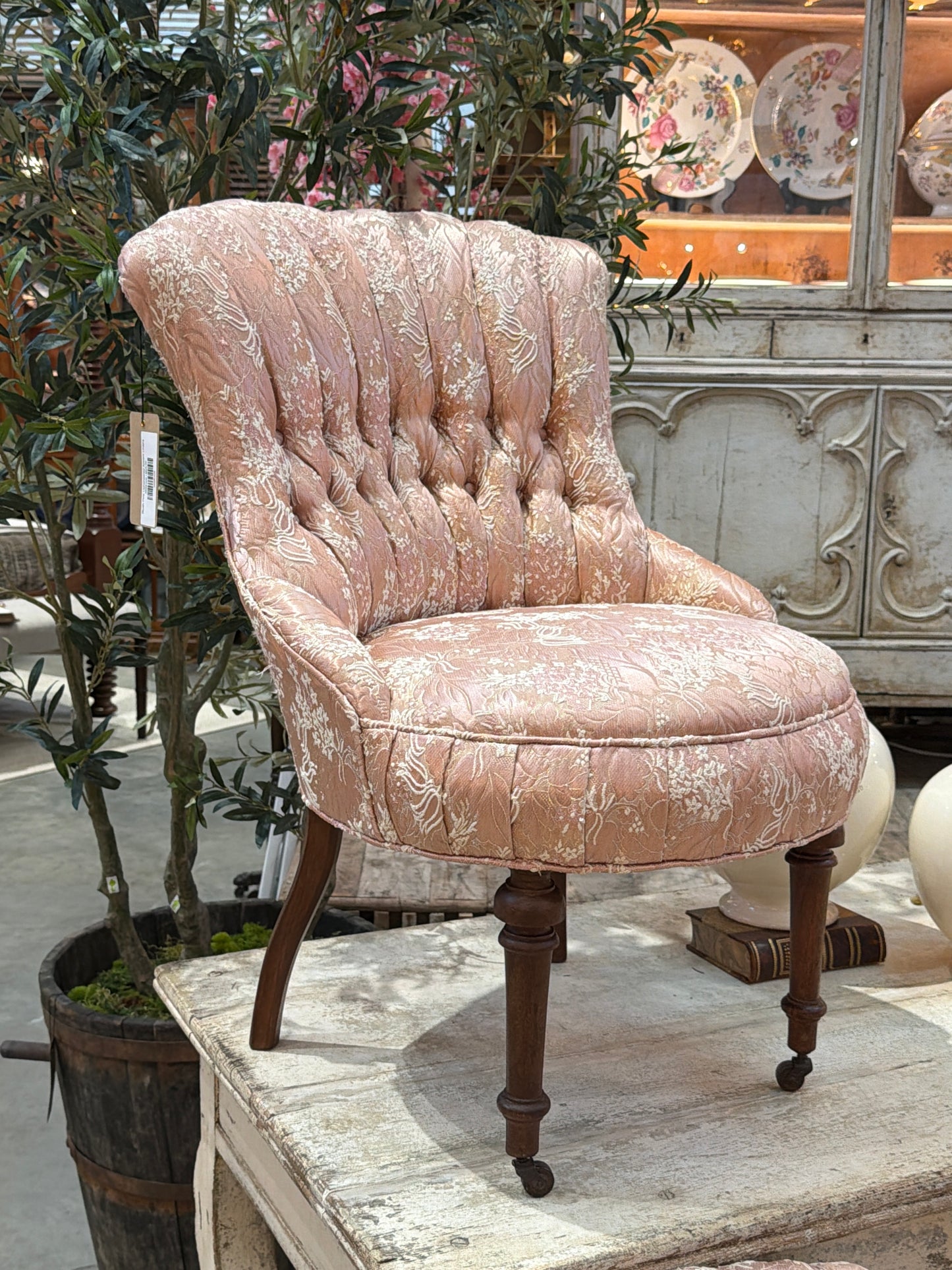 Blush Pink Upholstered Accent Chairs