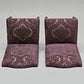 Renzo Mongiardino Baroque Dining Chairs – Hand-Carved Walnut & Silk Damask Upholstery