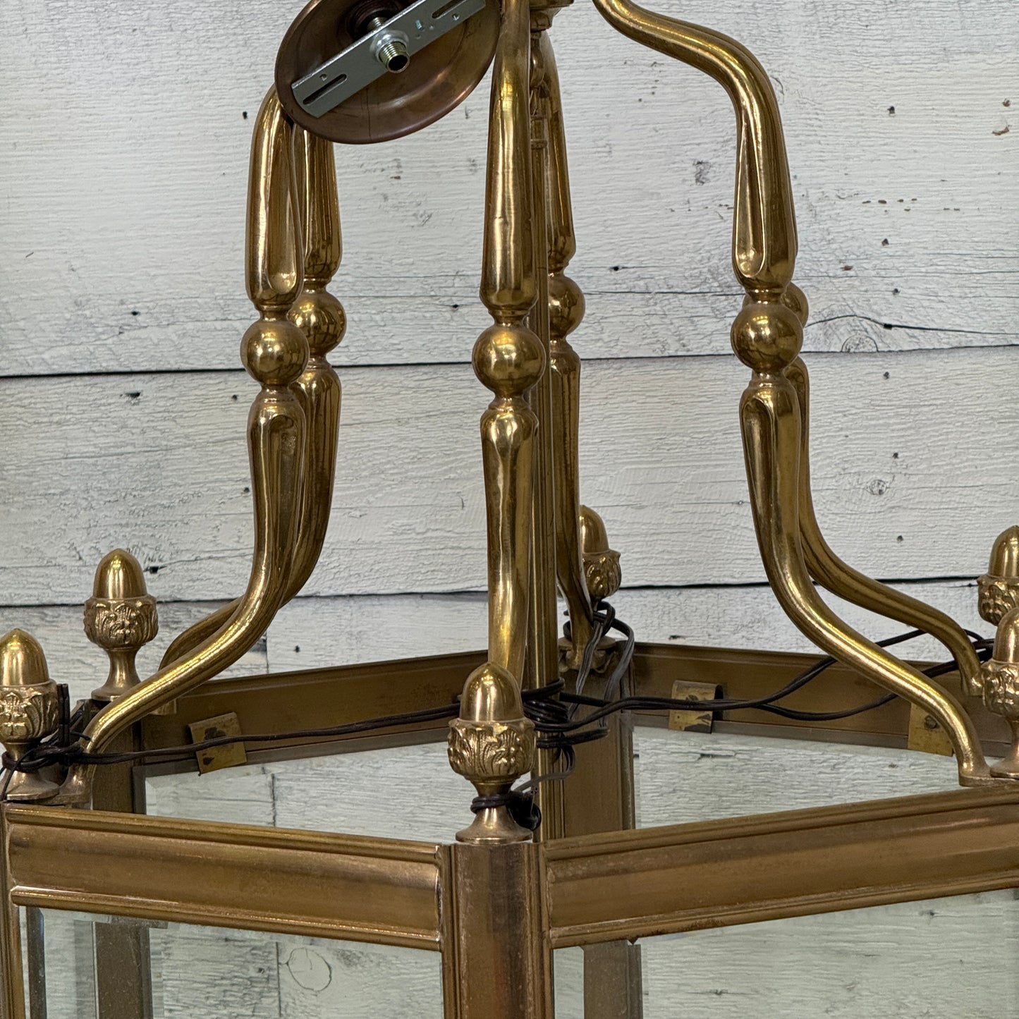Architectural Brass Hanging Lanterns by Christopher Wray, Sold Individually