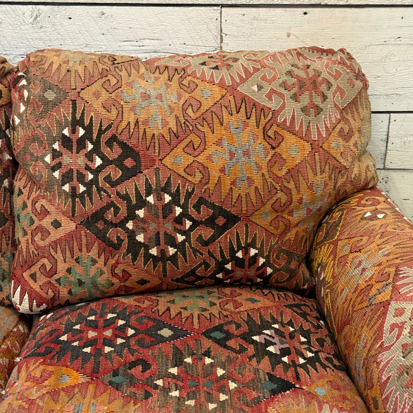 George Smith Anatolian Kilim Upholstered Sofa from Smith Workshop