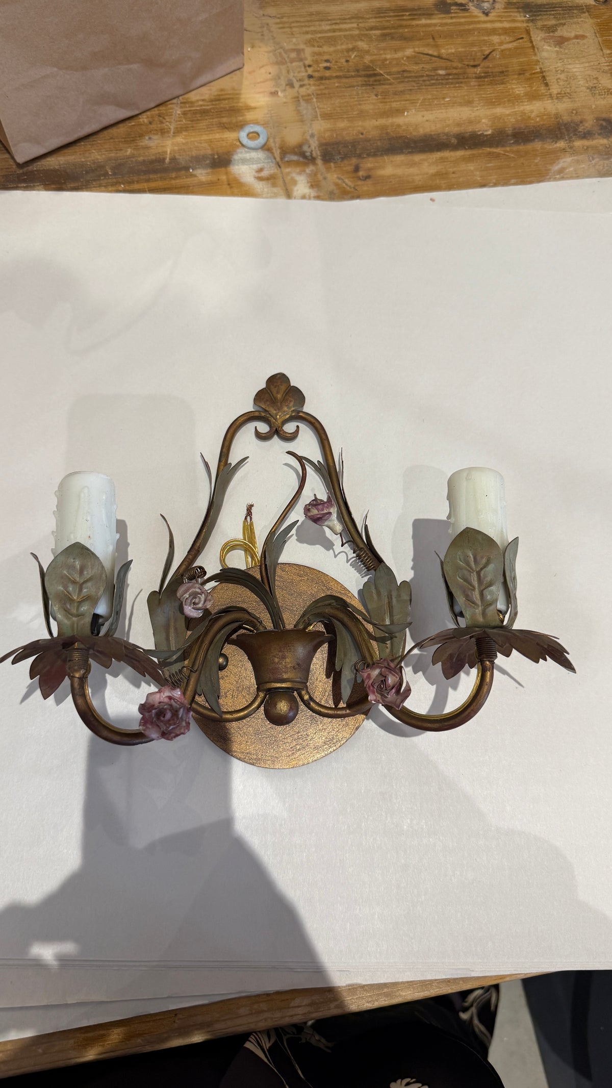 Sconces - A Pair Rewired and Cleaned