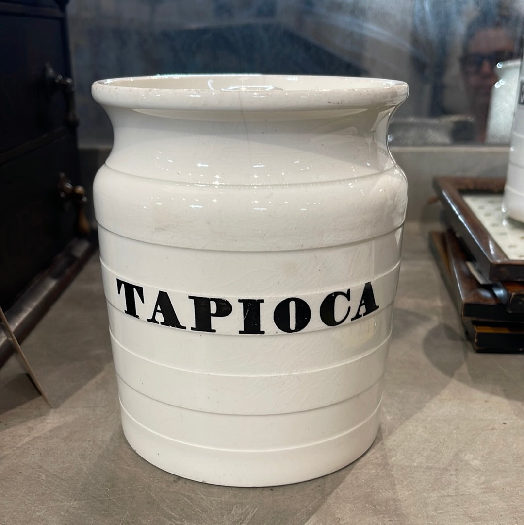 Ironstone Tapioca Storage Jar