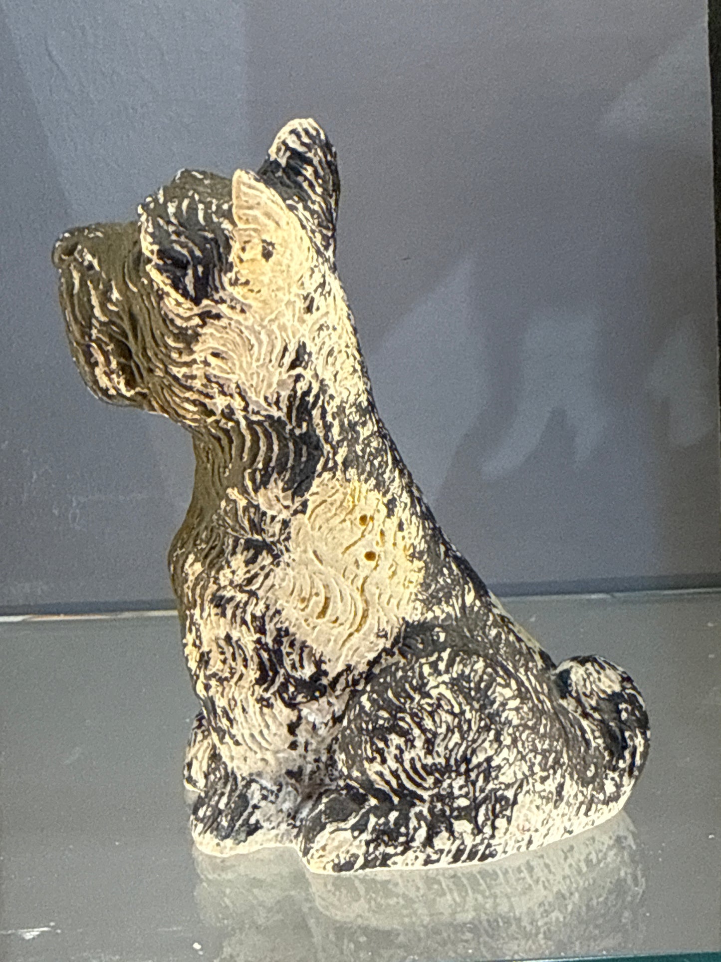 Tiny Grey Scottie Sculpture