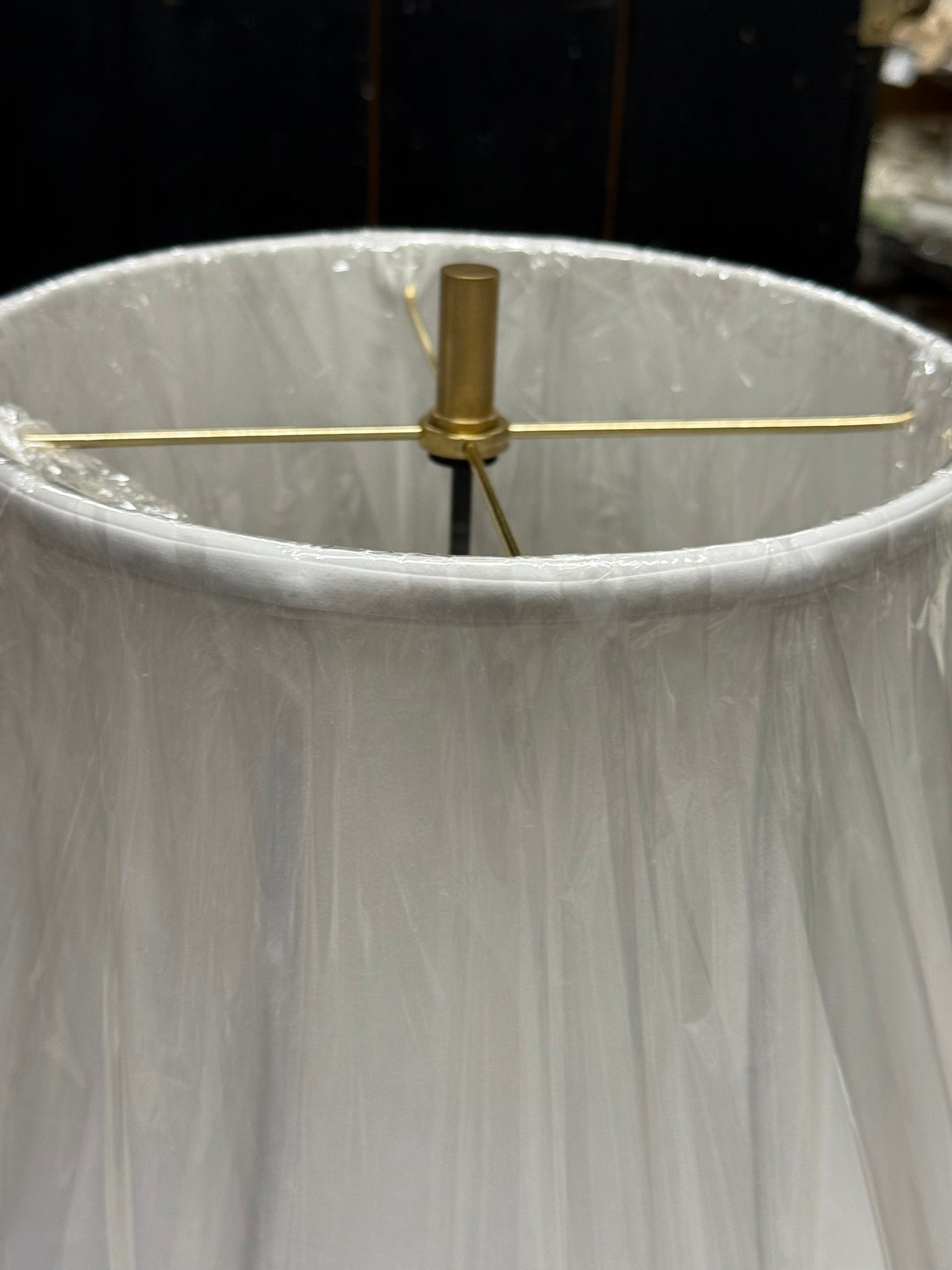 Brass and Glass Base Lamp