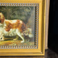 Small European School Oil on Board Signed L. Maher: King Charles Spaniel