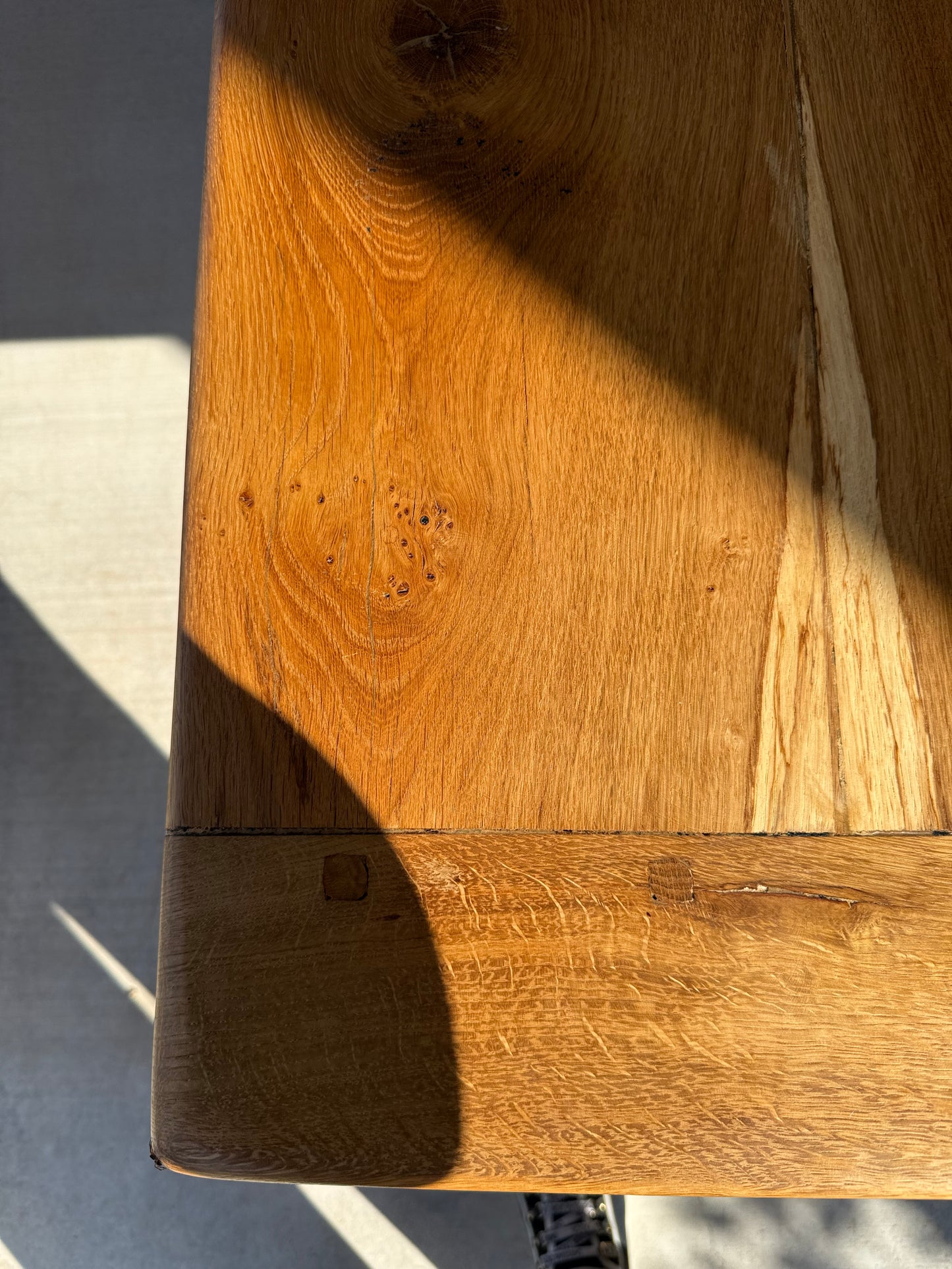 Late 19th Century French Large Oak Refectory Castle Table