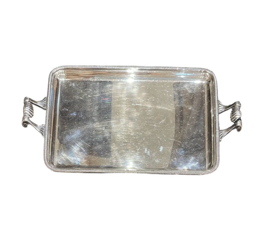 CA03 Silver Plate Tray with Handles