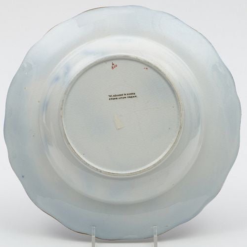 W. Adams & Sons Cobalt Ground Ironstone