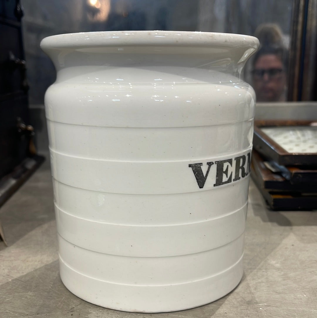 Ironstone Storage Jar with Lid