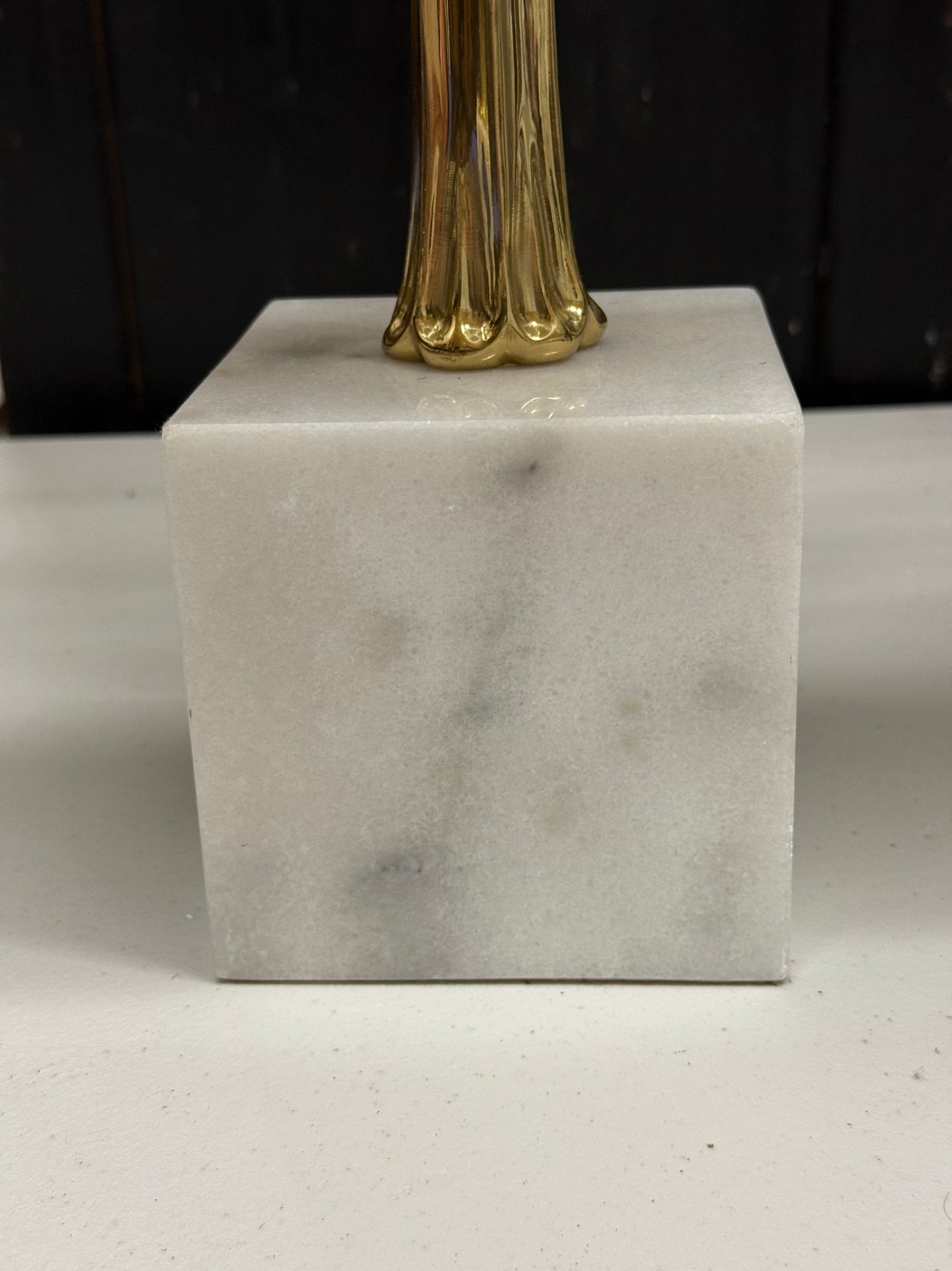 Marble Base Lamps with Gold Accent