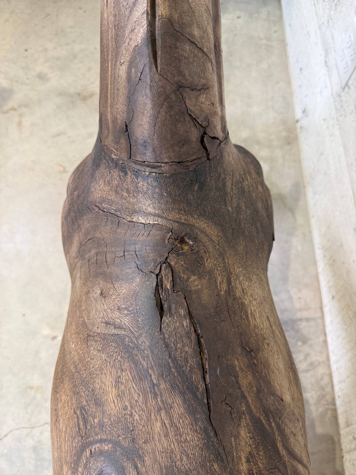 Hand-Carved Spanish Hardwood Horse Sculptures