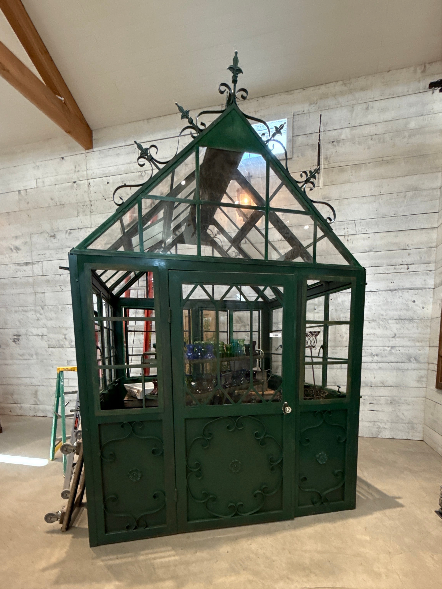 Petite French Garden Conservatory – Custom Iron & Glass Showpiece