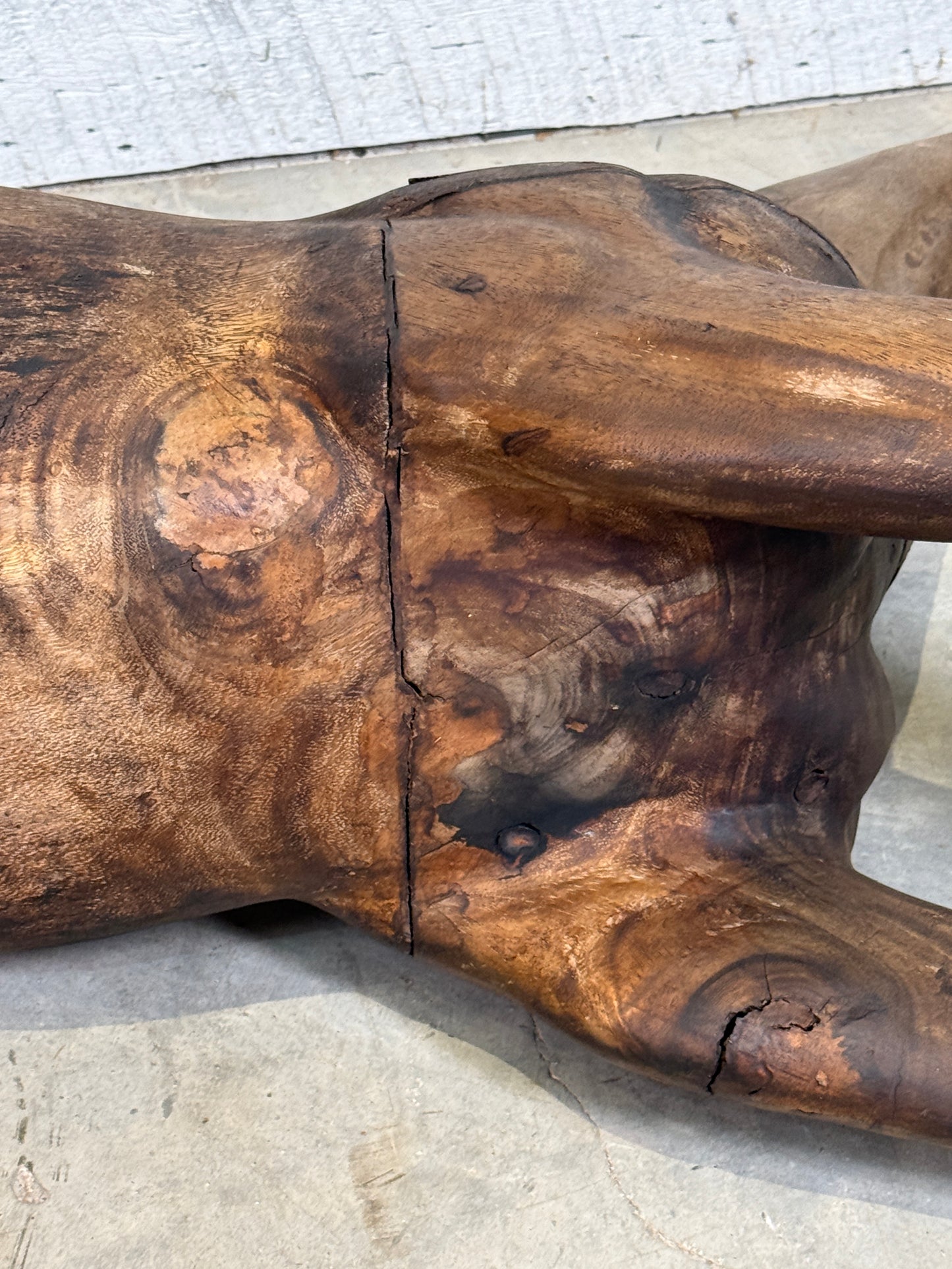 Hand-Carved Spanish Hardwood Horse Sculptures