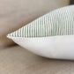 Audrey Ticking Stripe Designer Pillow : Feather Down