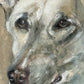 Pastel Drawing of White Dog Circa 1900