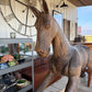 Hand-Carved Spanish Hardwood Horse Sculptures