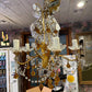 5 Arm Orange Tear Drops Chandelier