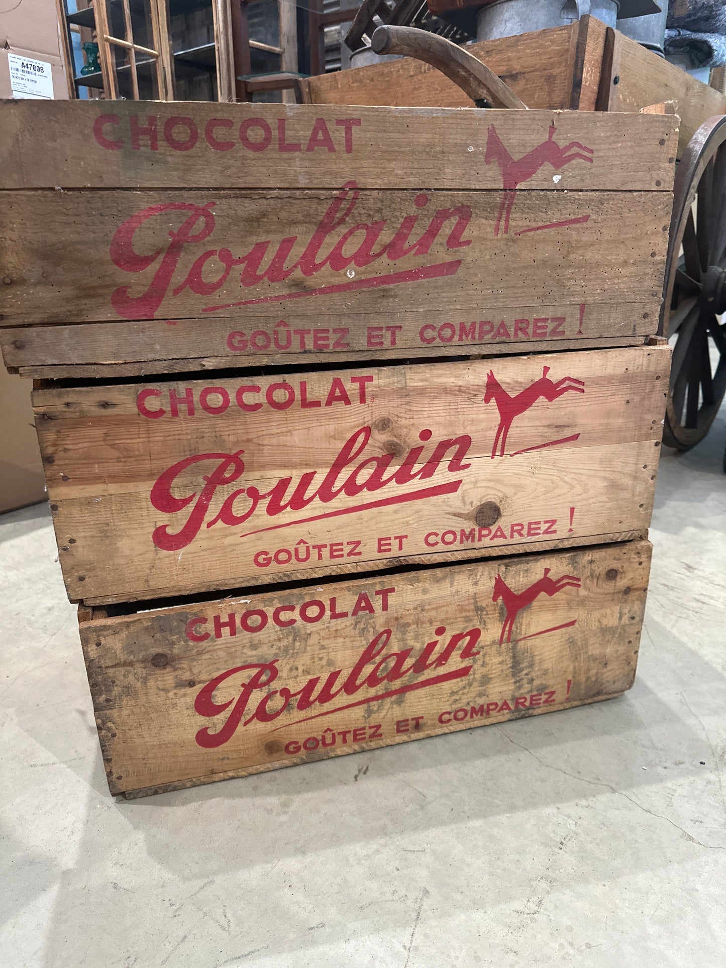 Vintage French Pine Chocolate Boxes