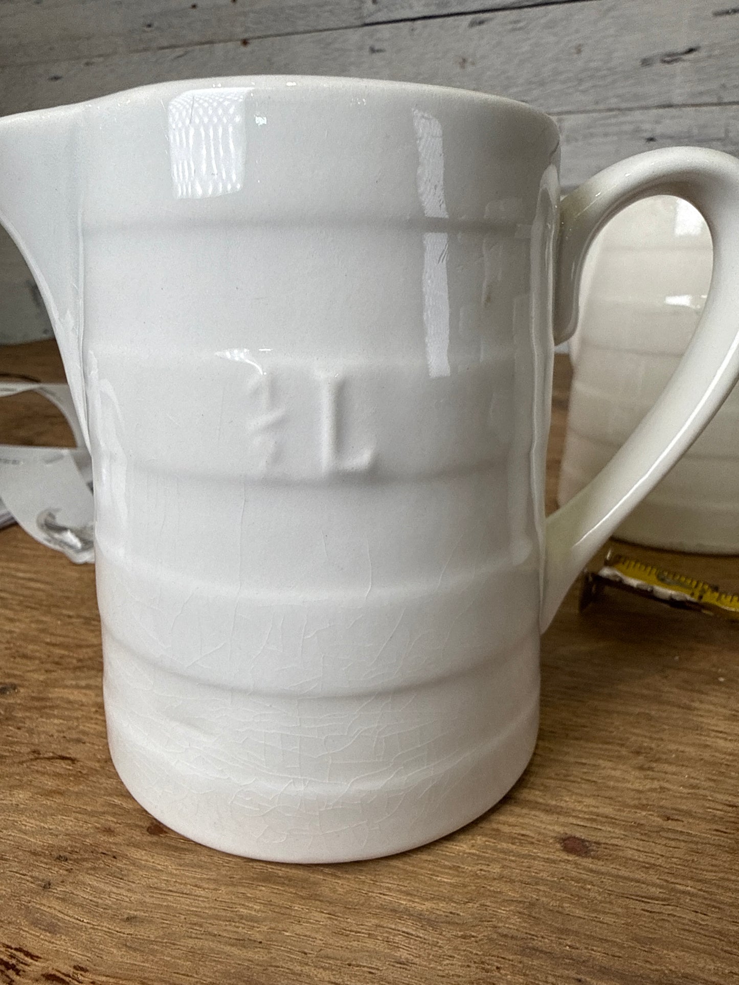 Belgian Boch Frères Half Liter Ironstone Jug
