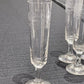 Art Nouveau French Etched Champagne Glasses
