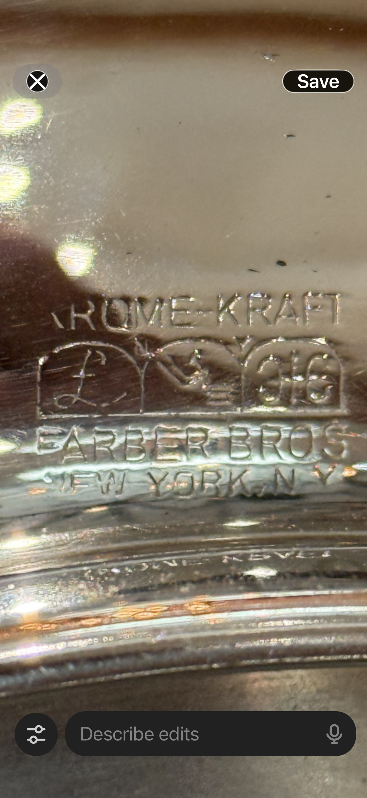 Vintage Barbour Bros. Krome-Kraft Pierced Gallery Serving Tray – 15"