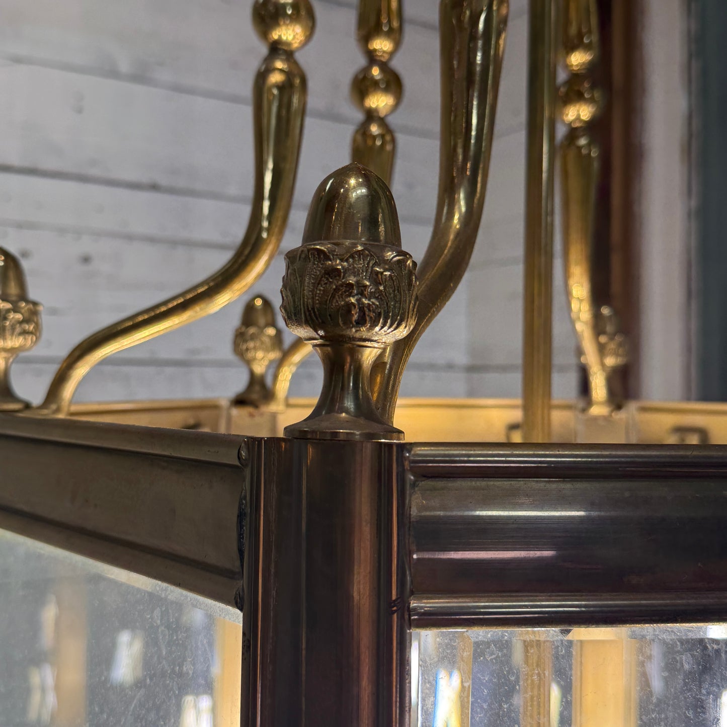 Architectural Brass Hanging Lanterns by Christopher Wray, Sold Individually