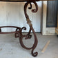 Round Dining Table with Iron Base