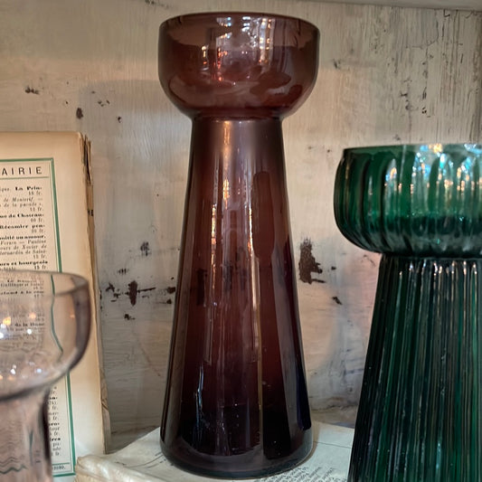 Extra Large Hand Blown Glass Hyacinth Bulb Vase UK 1920