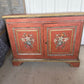 Antique Italian Original Decorative Painted Sideboard 19th Century