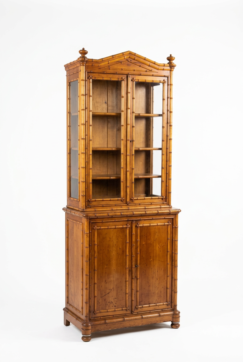 Bamboo Glass Hutch – Original Glass