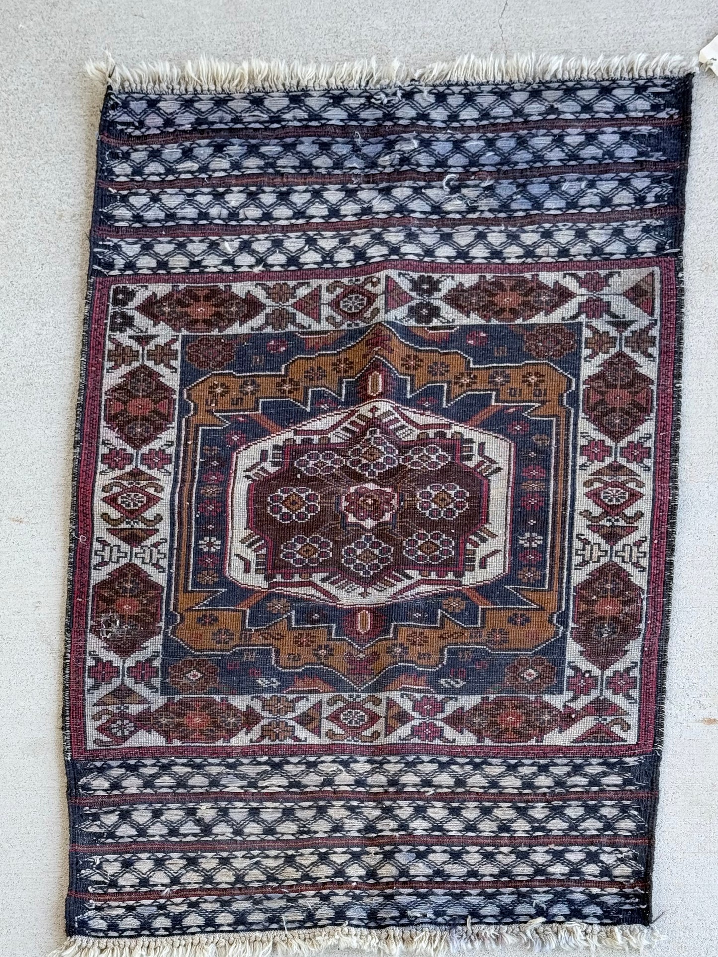 #139 Small Blue Red Rug