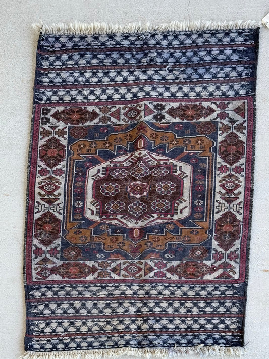 #139 Small Blue Red Rug