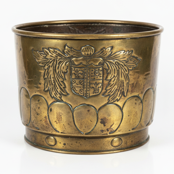 Brass Coat of Arms Planter