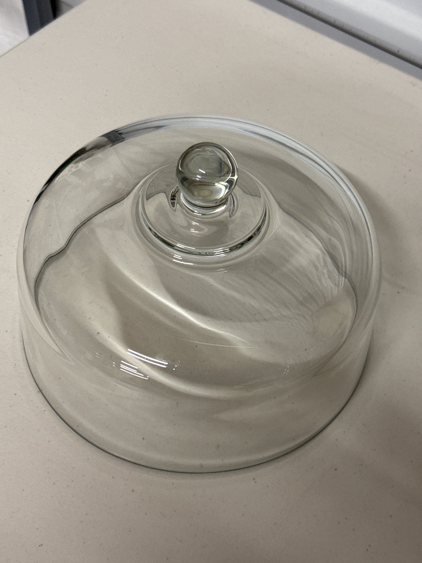 Vintage 10" Clear Glass Cheese or Cake Dome