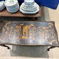 Chinoiserie Black Coffee Table with Botanical Motif