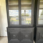 Painted Bibliotheque Notary Office Cabinet - 3 Piece