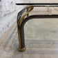 Vintage Brass and Glass Coffee Table in the Hollywood Regency Style