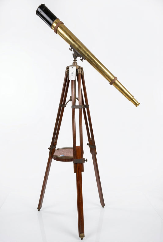 Large Standing Brass Telescope Circa 1850