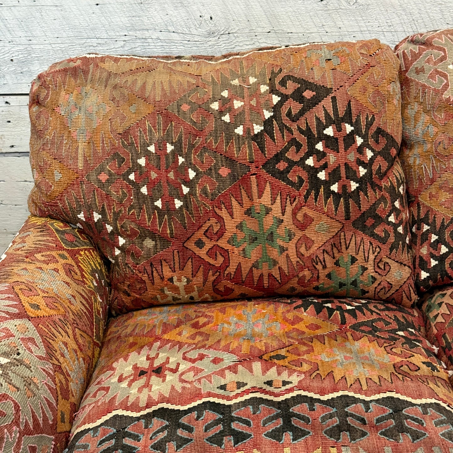 George Smith Anatolian Kilim Upholstered Sofa from Smith Workshop