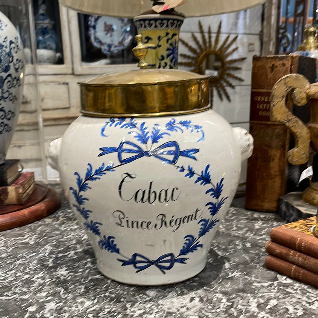 Blue and White Glazed Tobacco Jars circa 1800