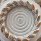 Emile Tessier White Ceramic Braided Rim Bowl