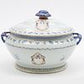 Chinese Export Porcelain Monogrammed Tureen with Lid