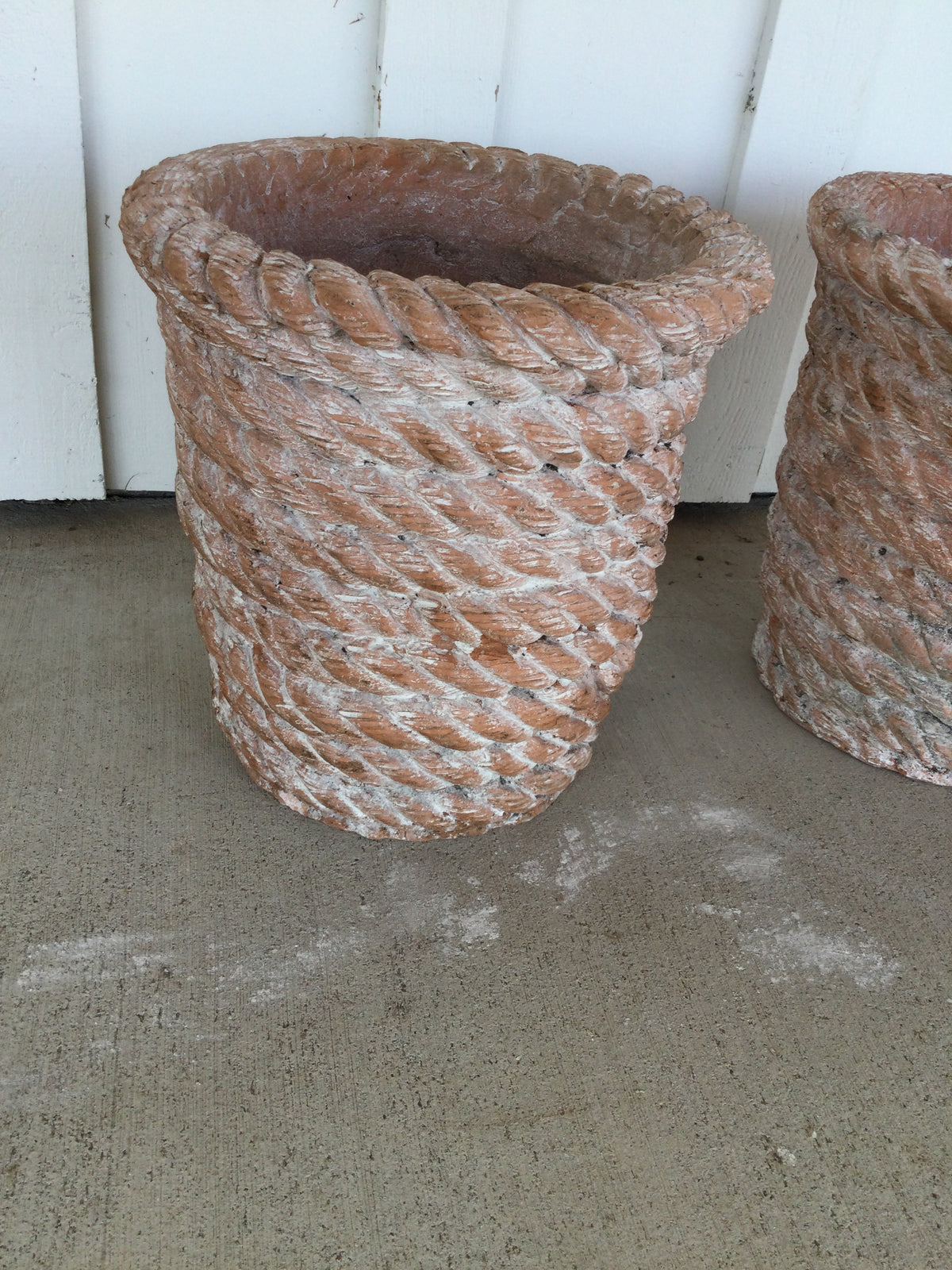 1920s UK Stone Planter in Rope Twist Design  - No Liner