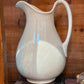 White Ironstone Pitcher with Handle