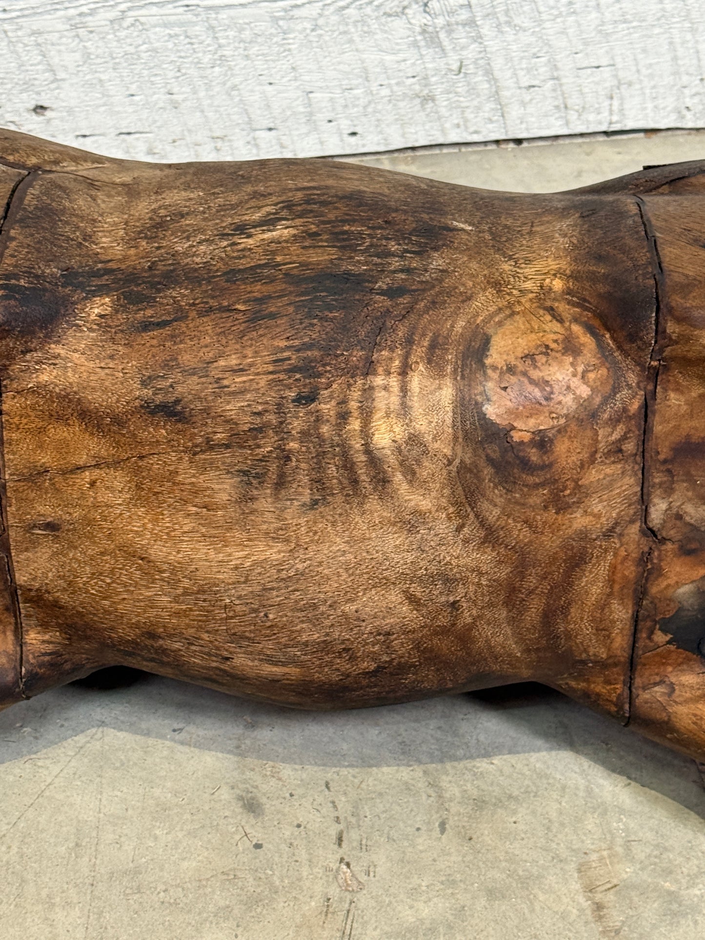 Hand-Carved Spanish Hardwood Horse Sculptures