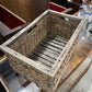 French Rectangular Grape Basket with 4 Handles Circa 1900