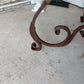 Round Dining Table with Iron Base
