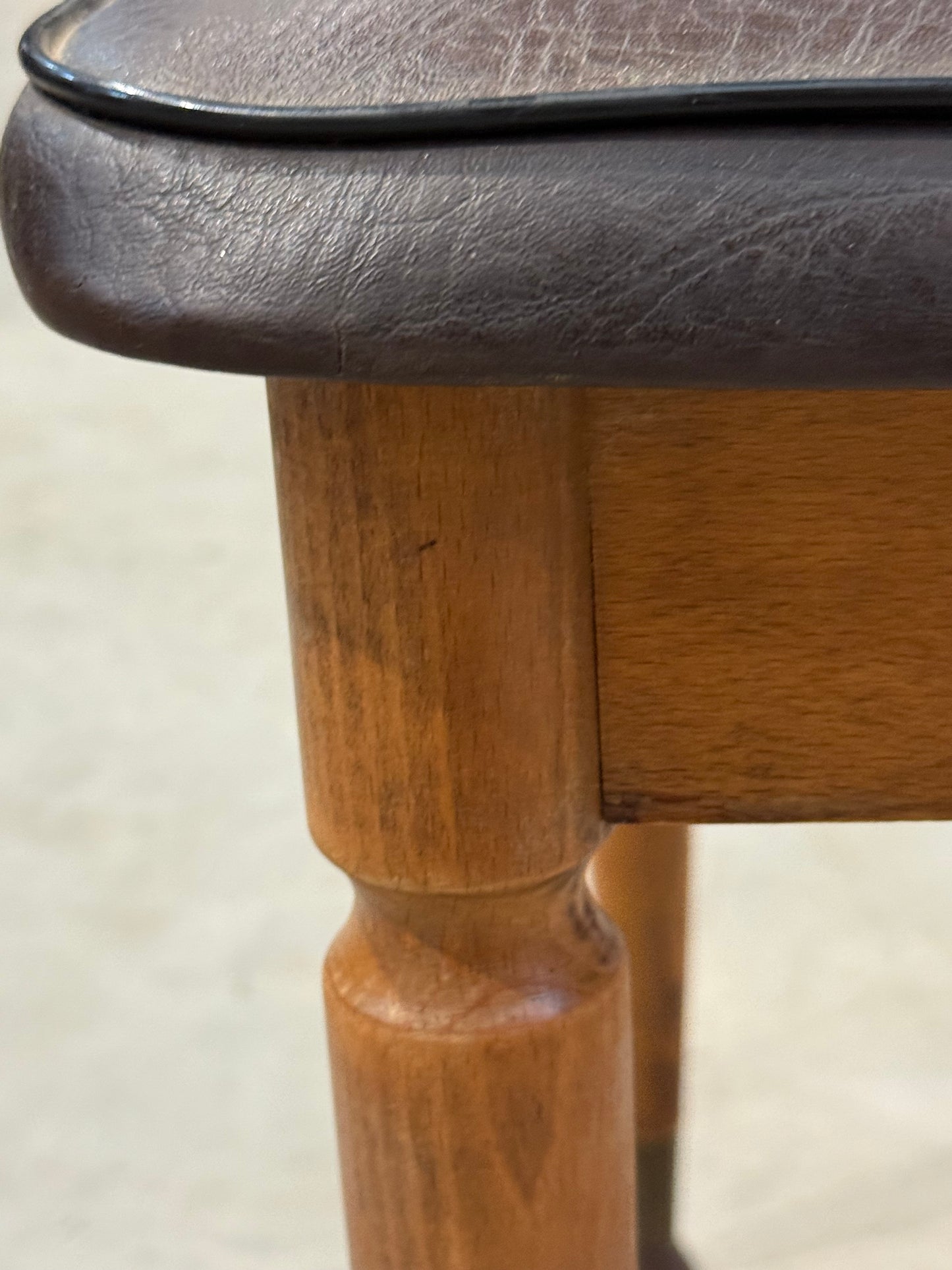 Mid-Century Faux Leather Dining Chair