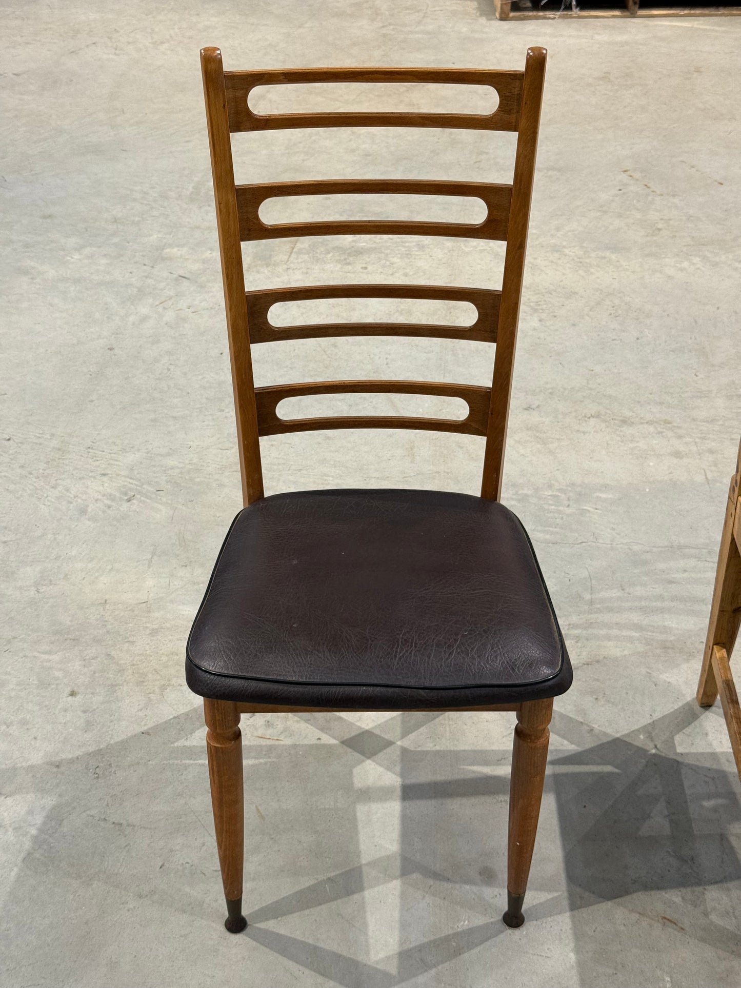 Mid-Century Faux Leather Dining Chair