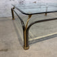 Vintage Brass and Glass Coffee Table in the Hollywood Regency Style